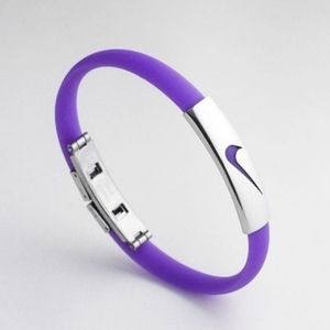 Nike Unisex/Men's Sport Silicone Rubber Wristbands Bracelet,Purple Band